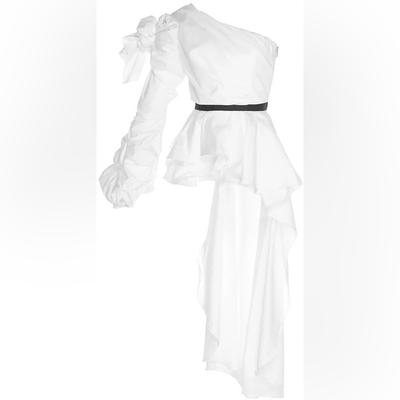 🎉HOST PICK TWICE🎉 NWT JOHANNA ORTIZ One-Shoulder Asymmetrical Top Sz M/US 6 - Picture 12 of 14